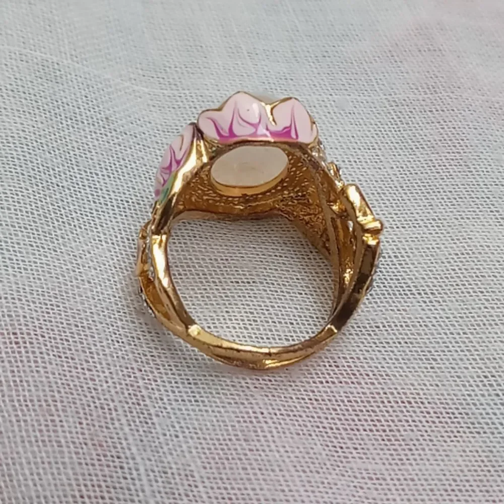 18k solid gold opal ring